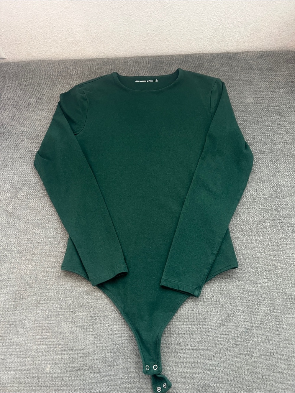 Abercrombie & Fitch Dark Green Long Sleeve Bodysuit